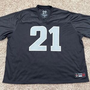 21 Savage Slaughter Gang Football Jersey XXL Black Silver Mesh Hip Hop Rap Tee